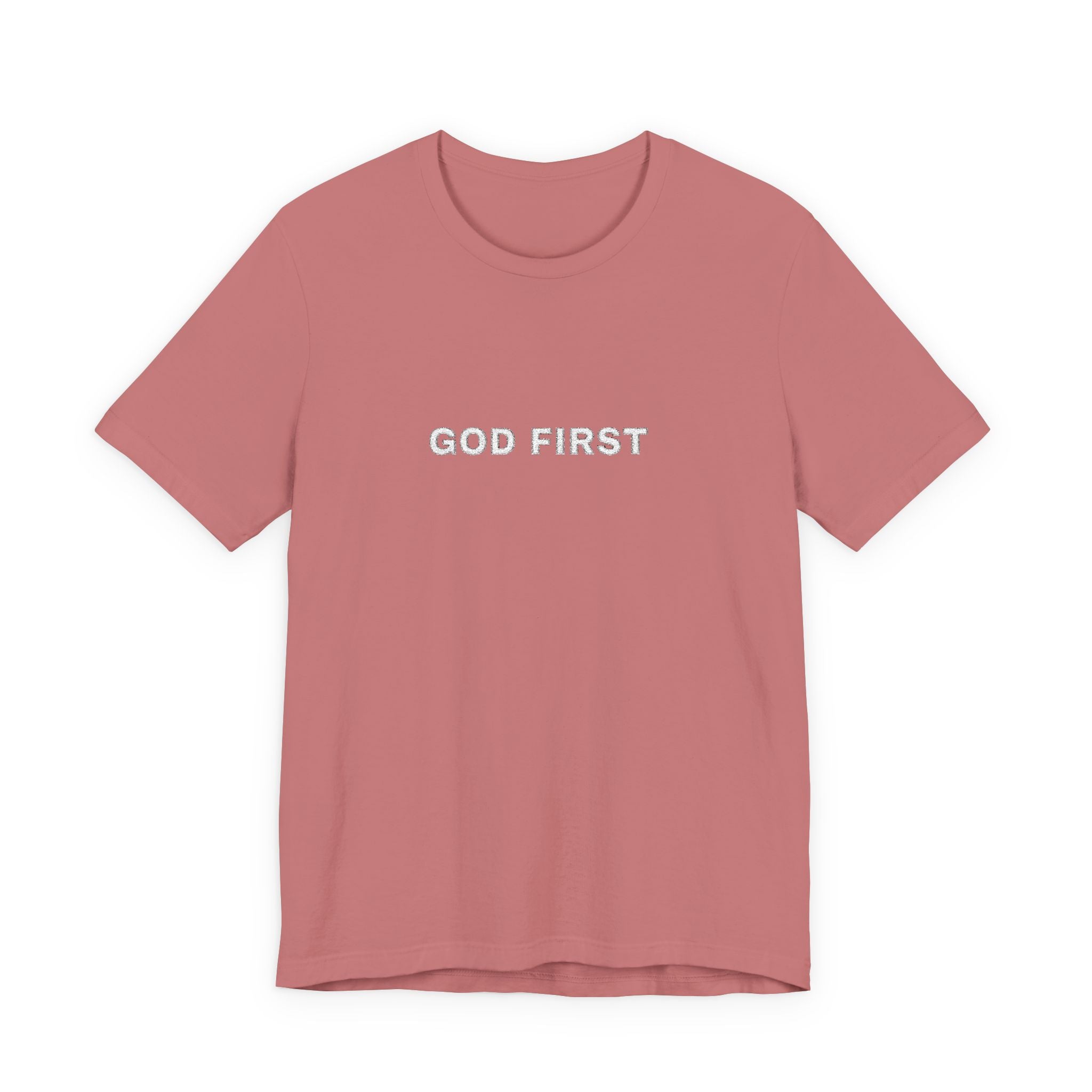 God First T-Shirt – Floral Lettering Christian Tee