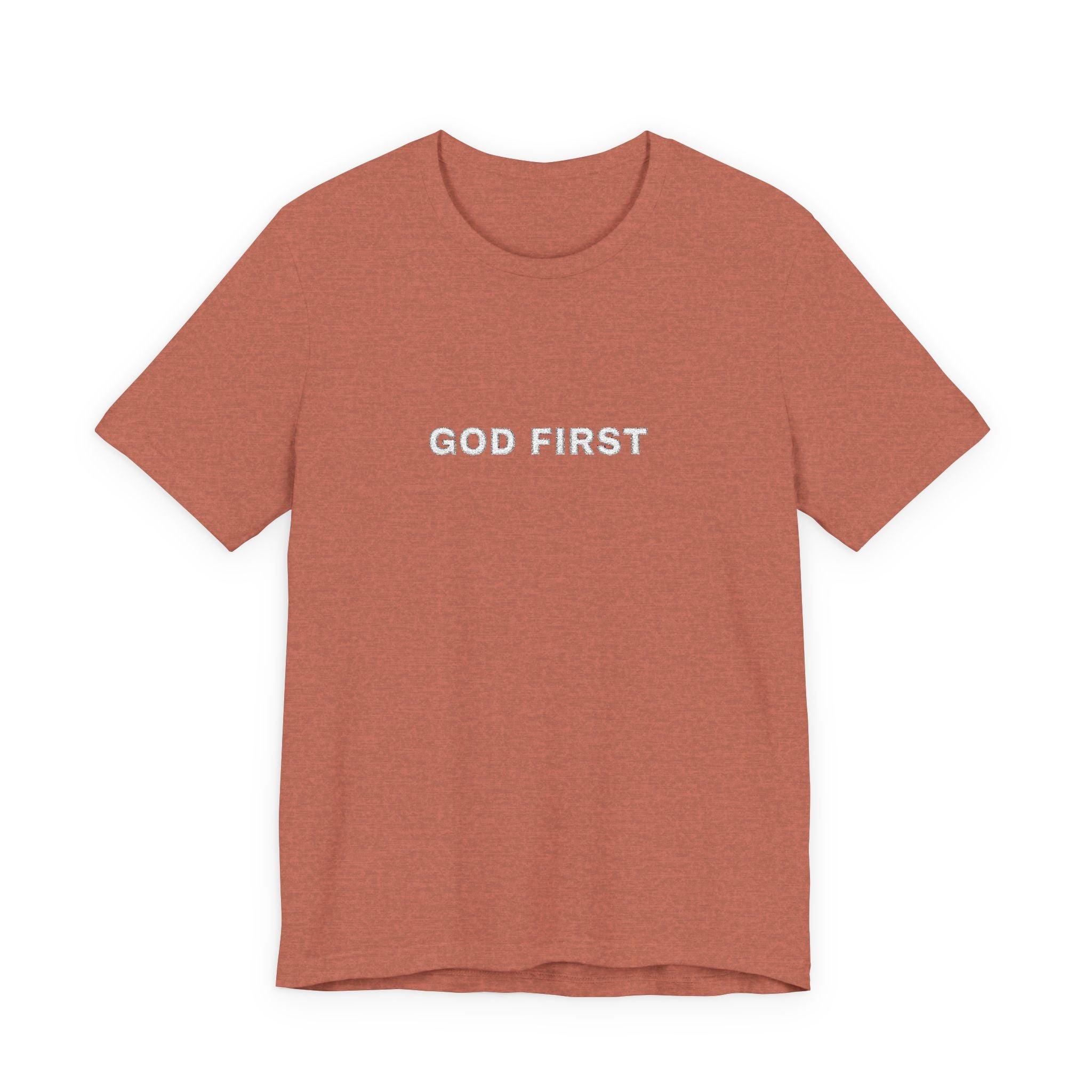 God First T-Shirt – Floral Lettering Christian Tee