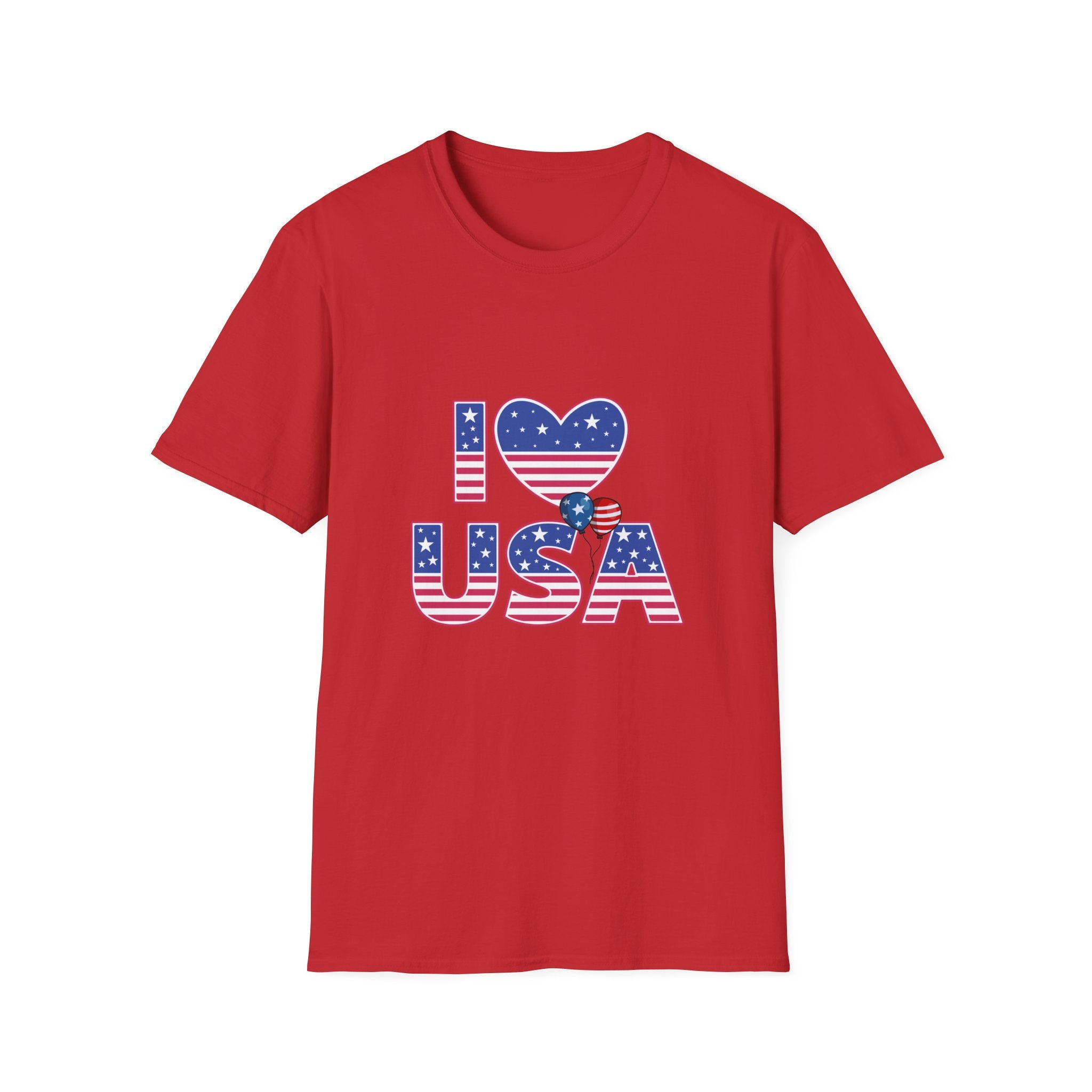 I Heart USA T-Shirt — Patriotic American Flag Tee for 4th of July