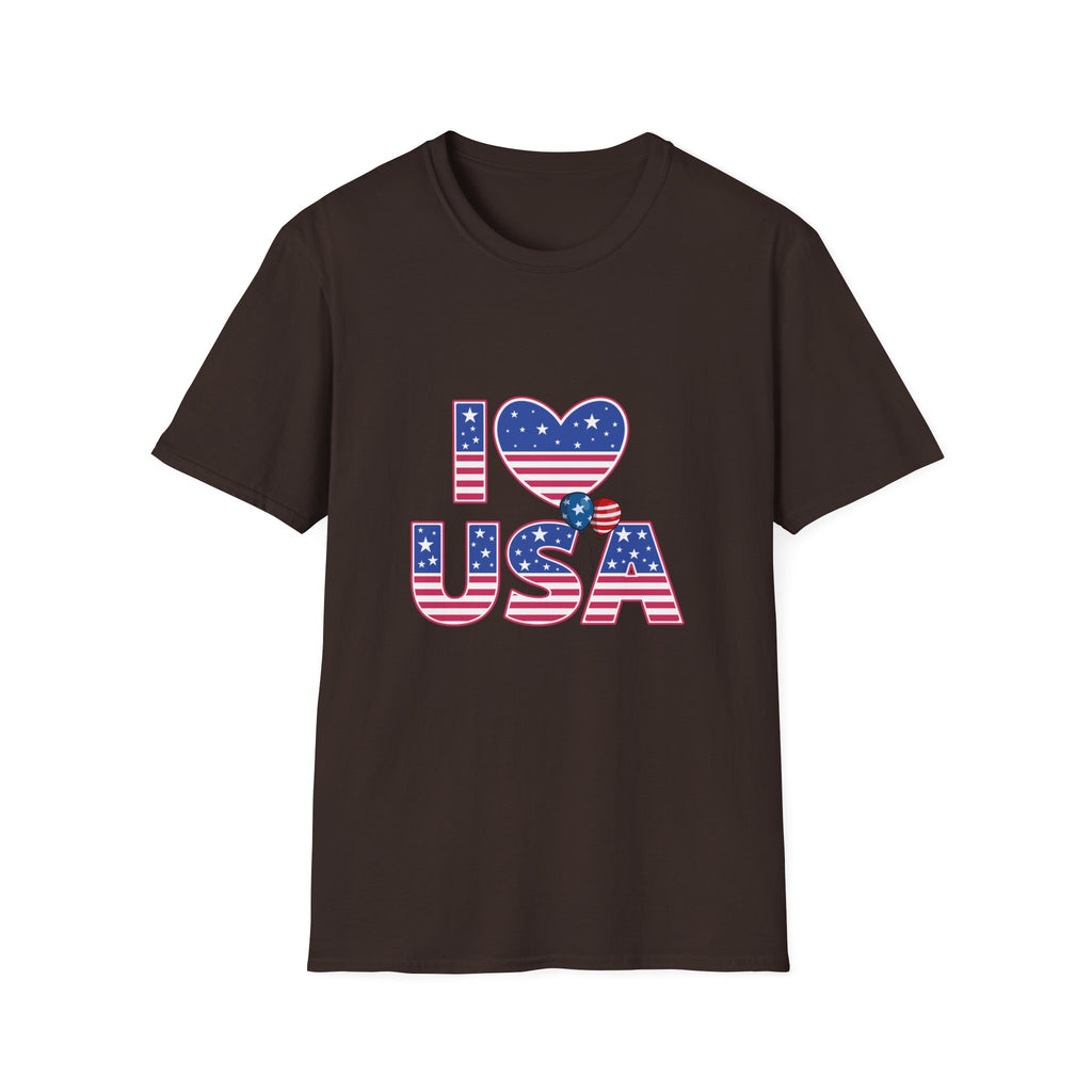 I Heart USA T-Shirt — Patriotic American Flag Tee for 4th of July