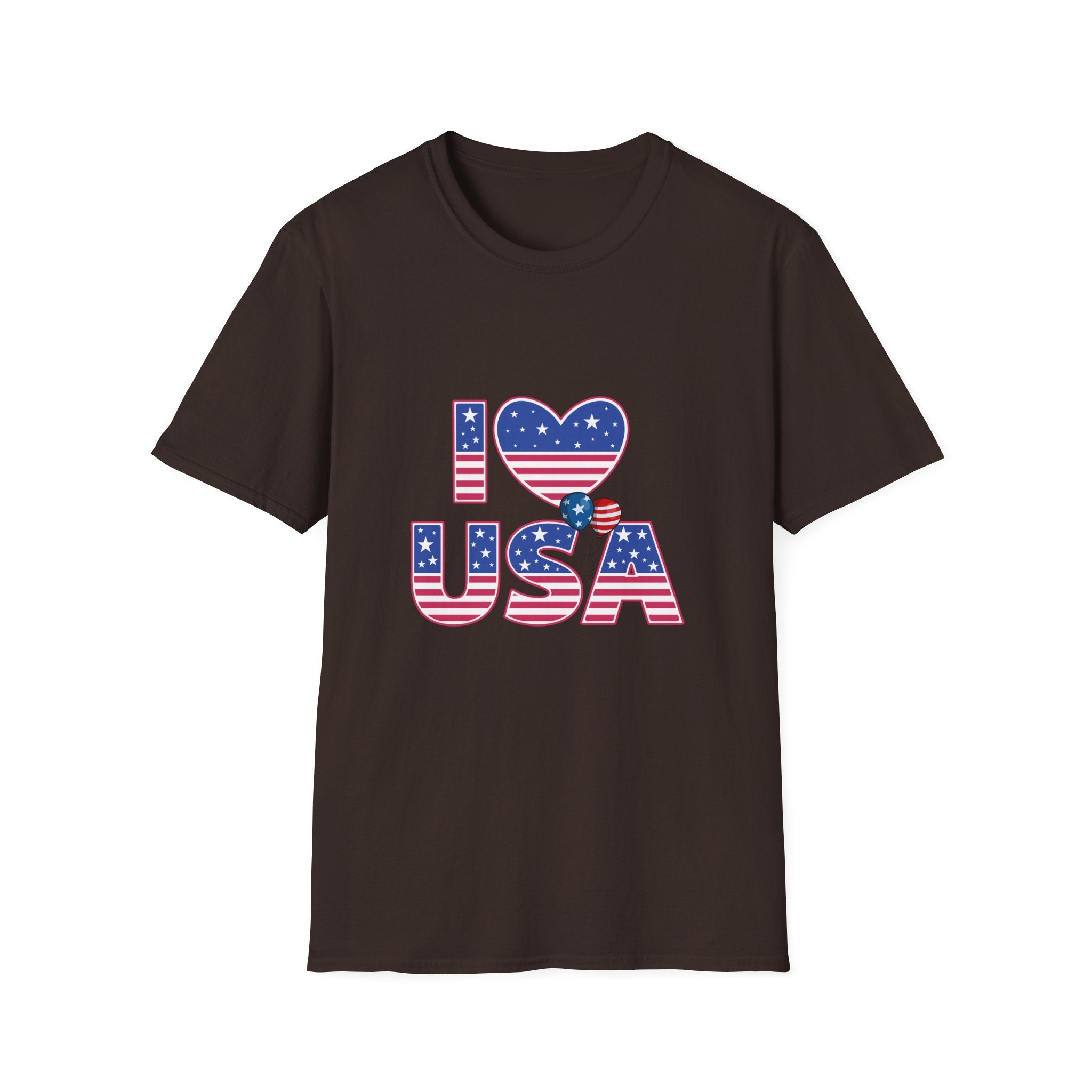 I Heart USA T-Shirt — Patriotic American Flag Tee for 4th of July