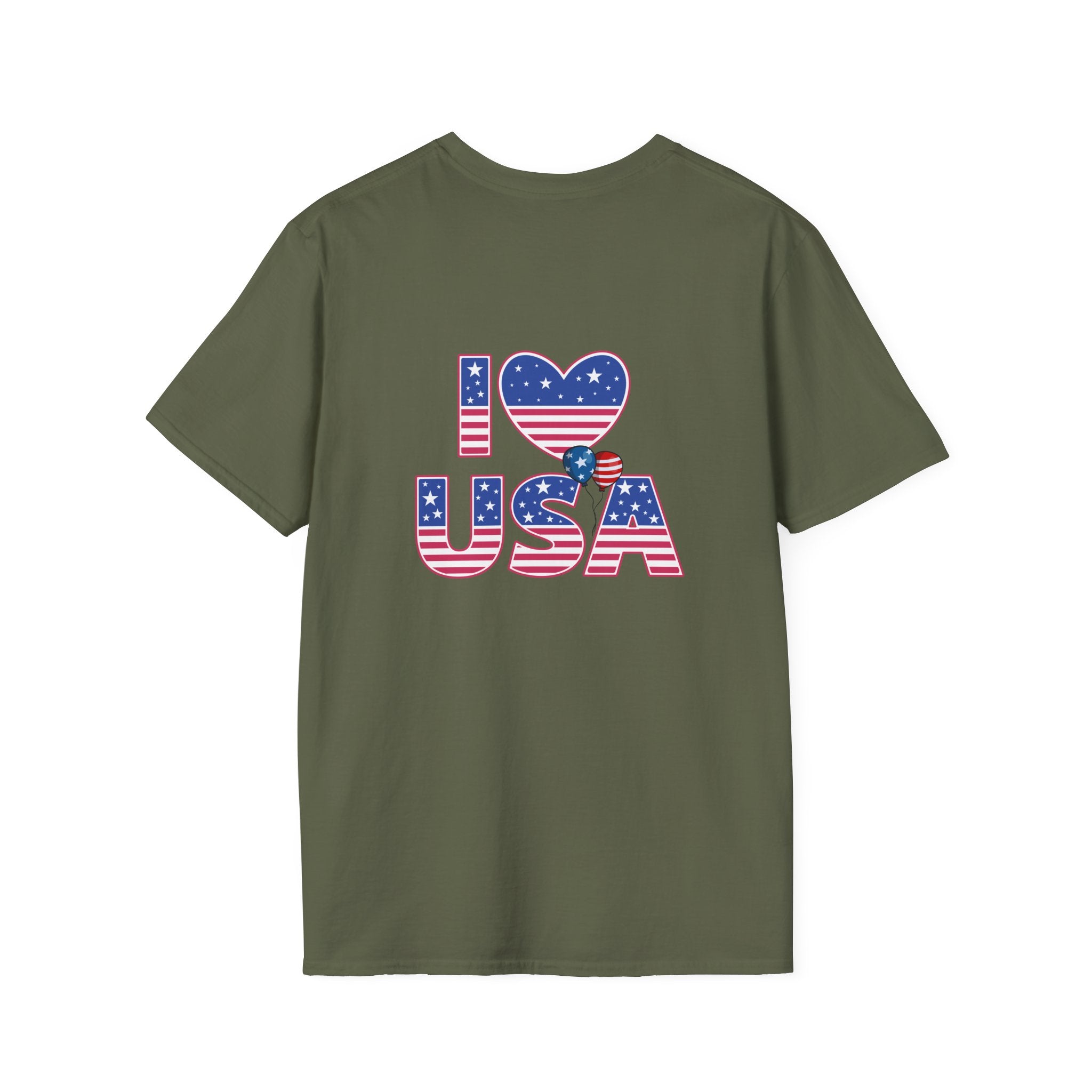 I Heart USA T-Shirt — Patriotic American Flag Tee for 4th of July