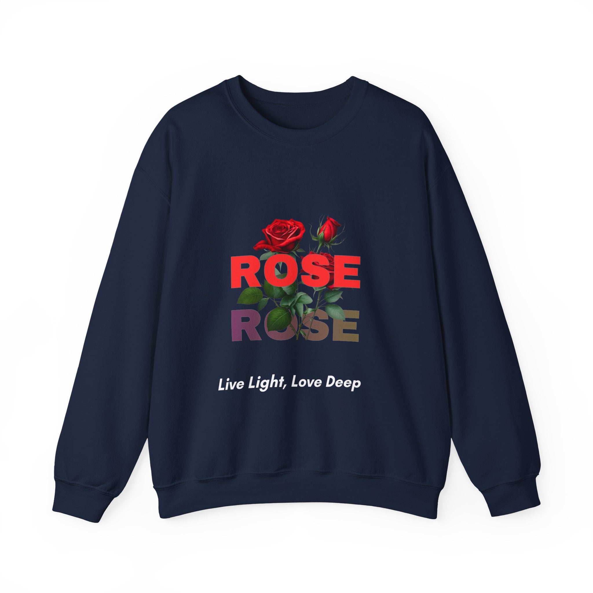 Rose Graphic Sweatshirt - Red Rose Floral Crewneck
