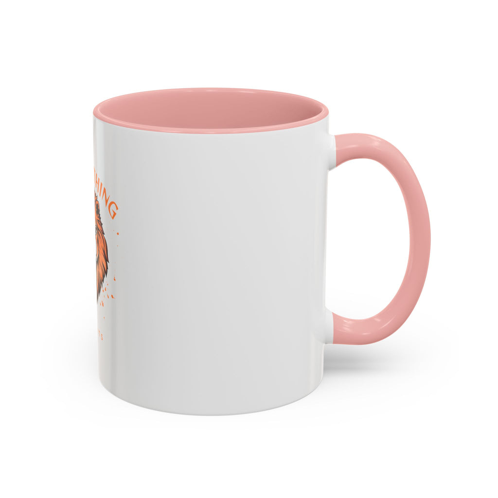 Fear Nothing Lion Accent Coffee Mug — Inspirational No Limits Motivational Gift