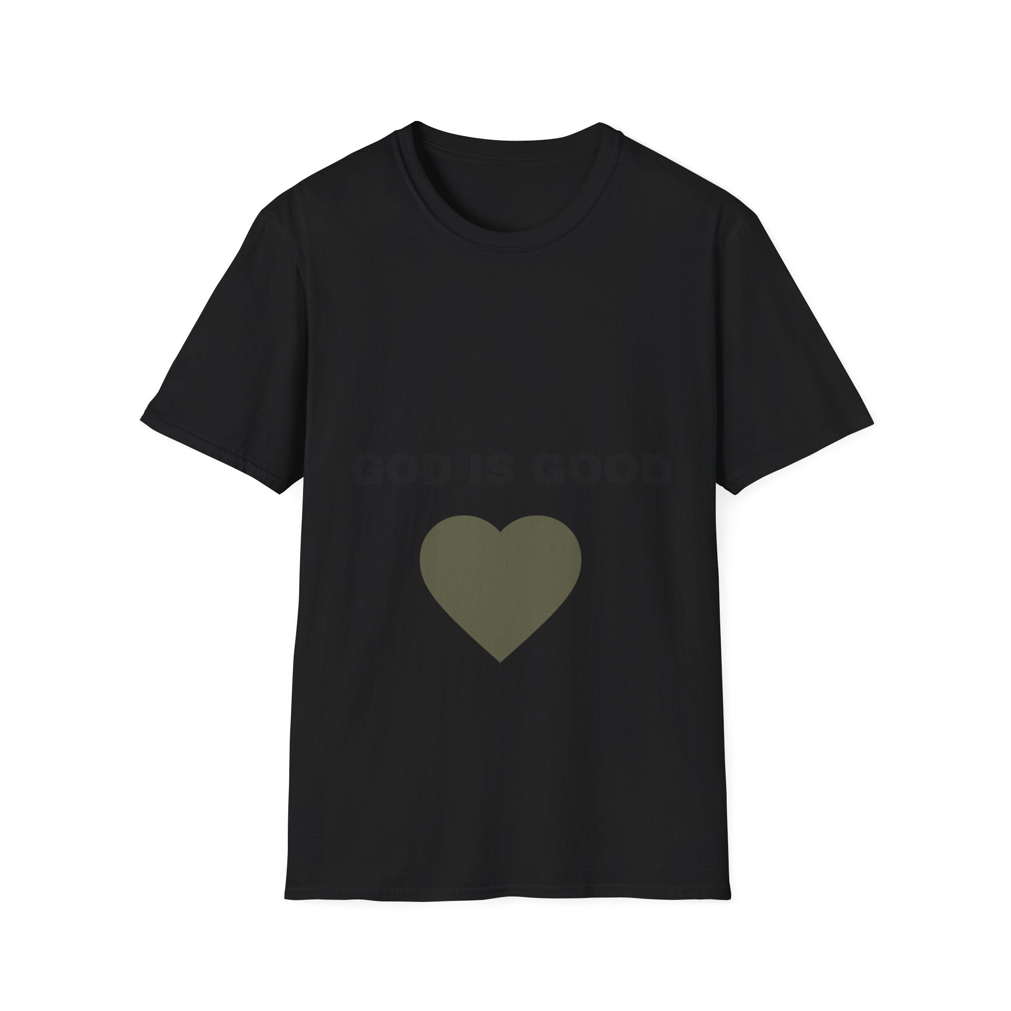 God Is Good Heart T‑Shirt – "God Answers Prayers" Christian Faith Tee