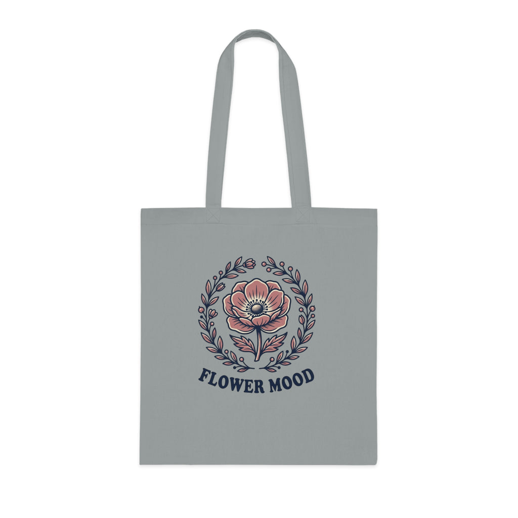 Summer Mood Floral Tote Bag – Retro Rose Cotton Tote