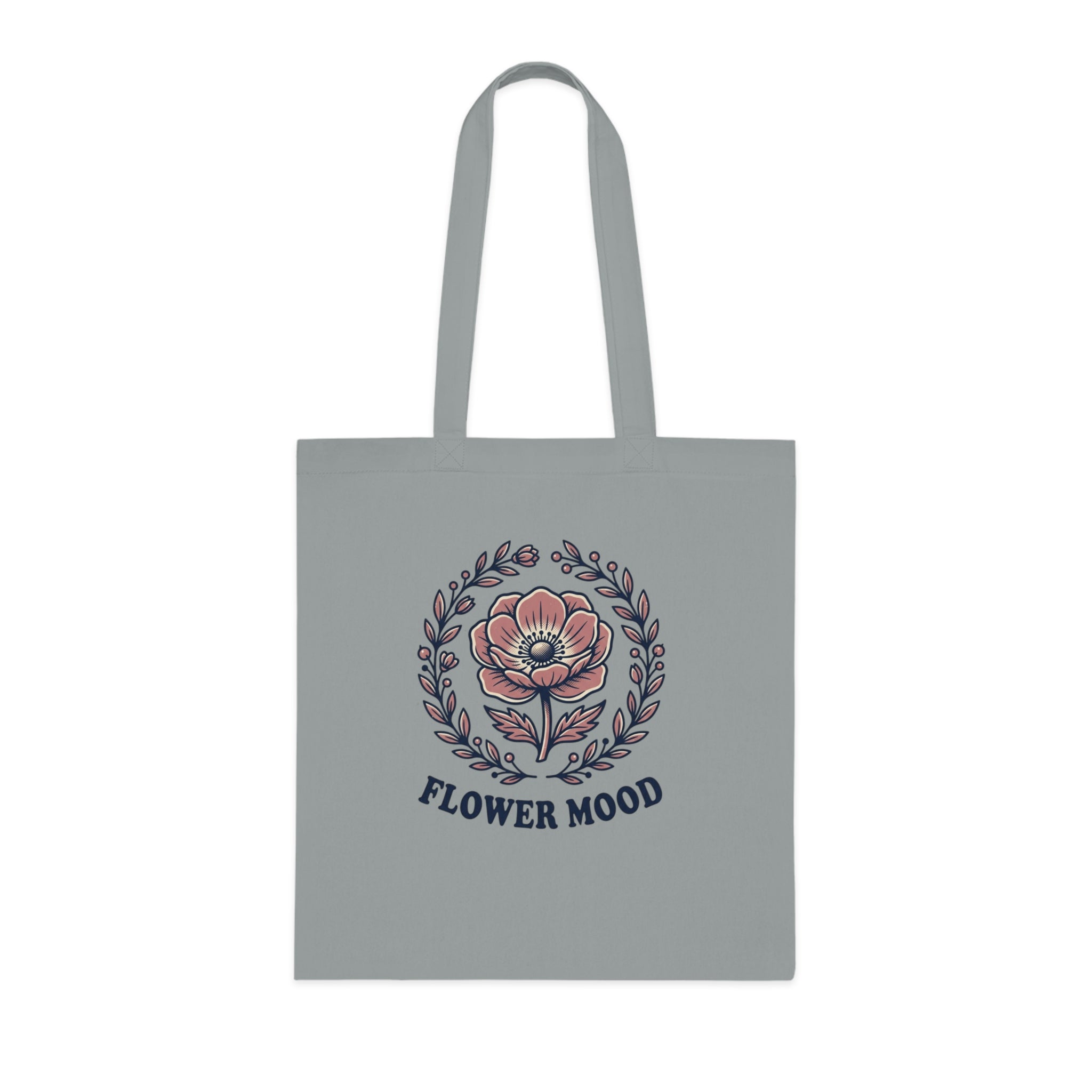 Summer Mood Floral Tote Bag – Retro Rose Cotton Tote