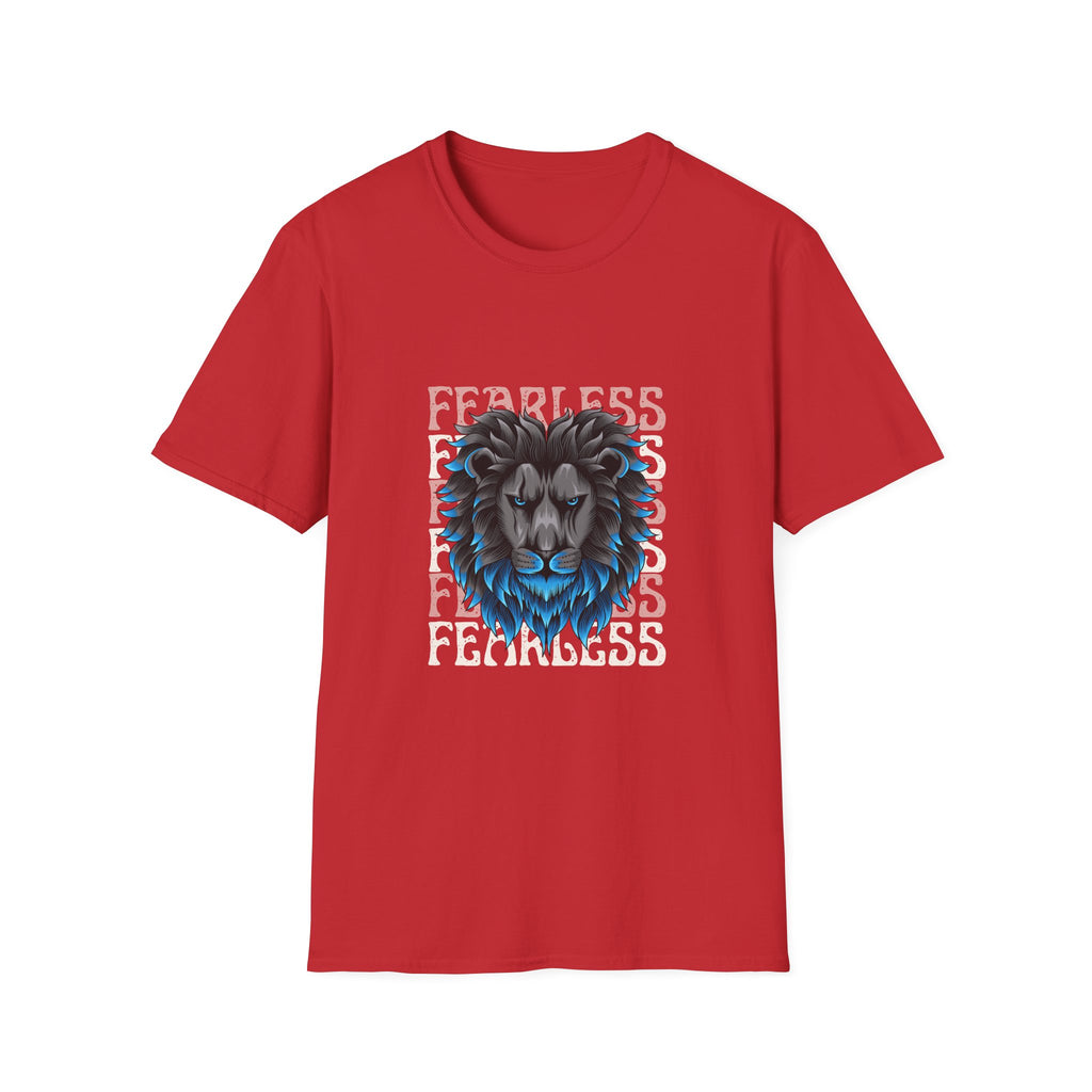 Lion Head T-Shirt — Bold Blue Mane Graphic Tee