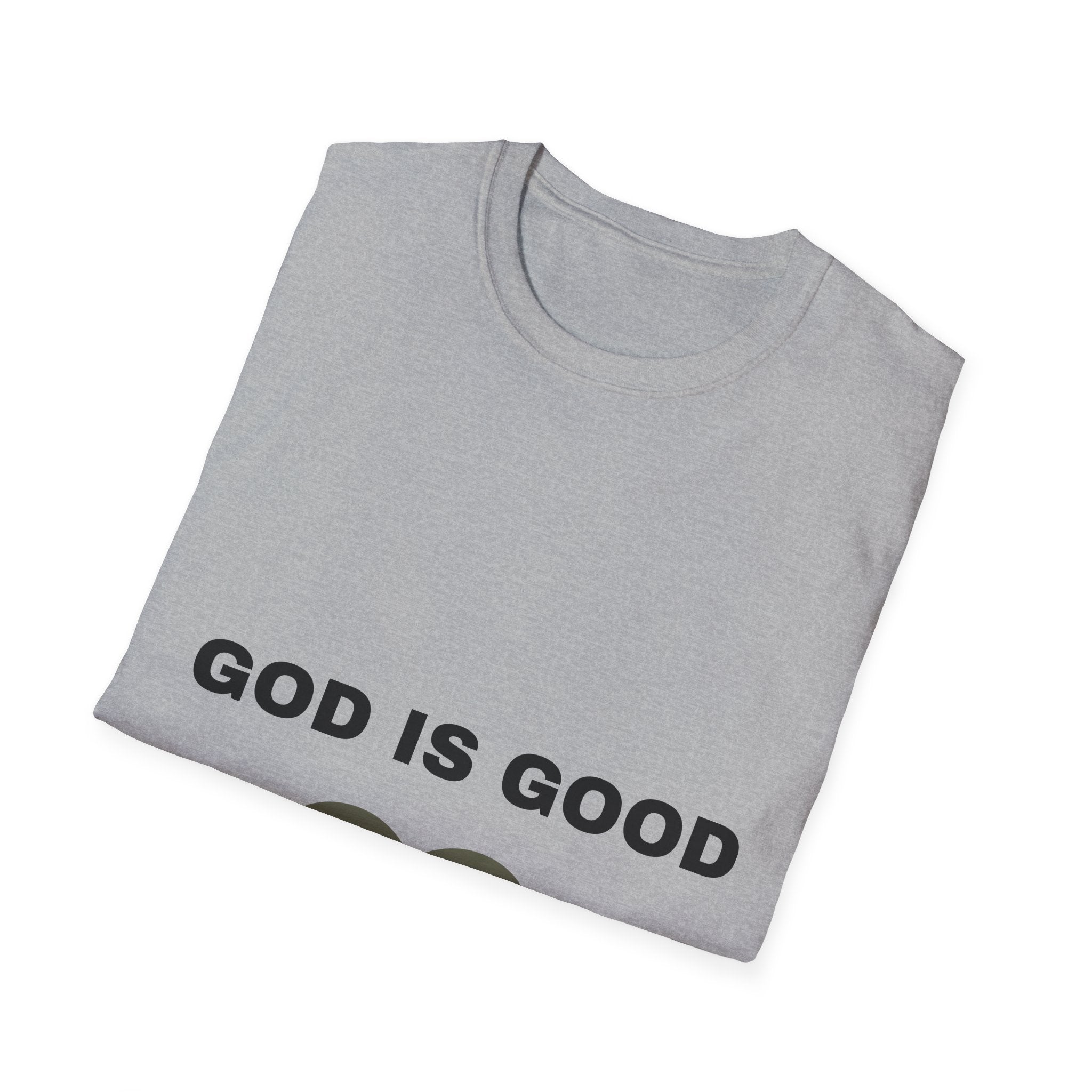 God Is Good Heart T‑Shirt – "God Answers Prayers" Christian Faith Tee