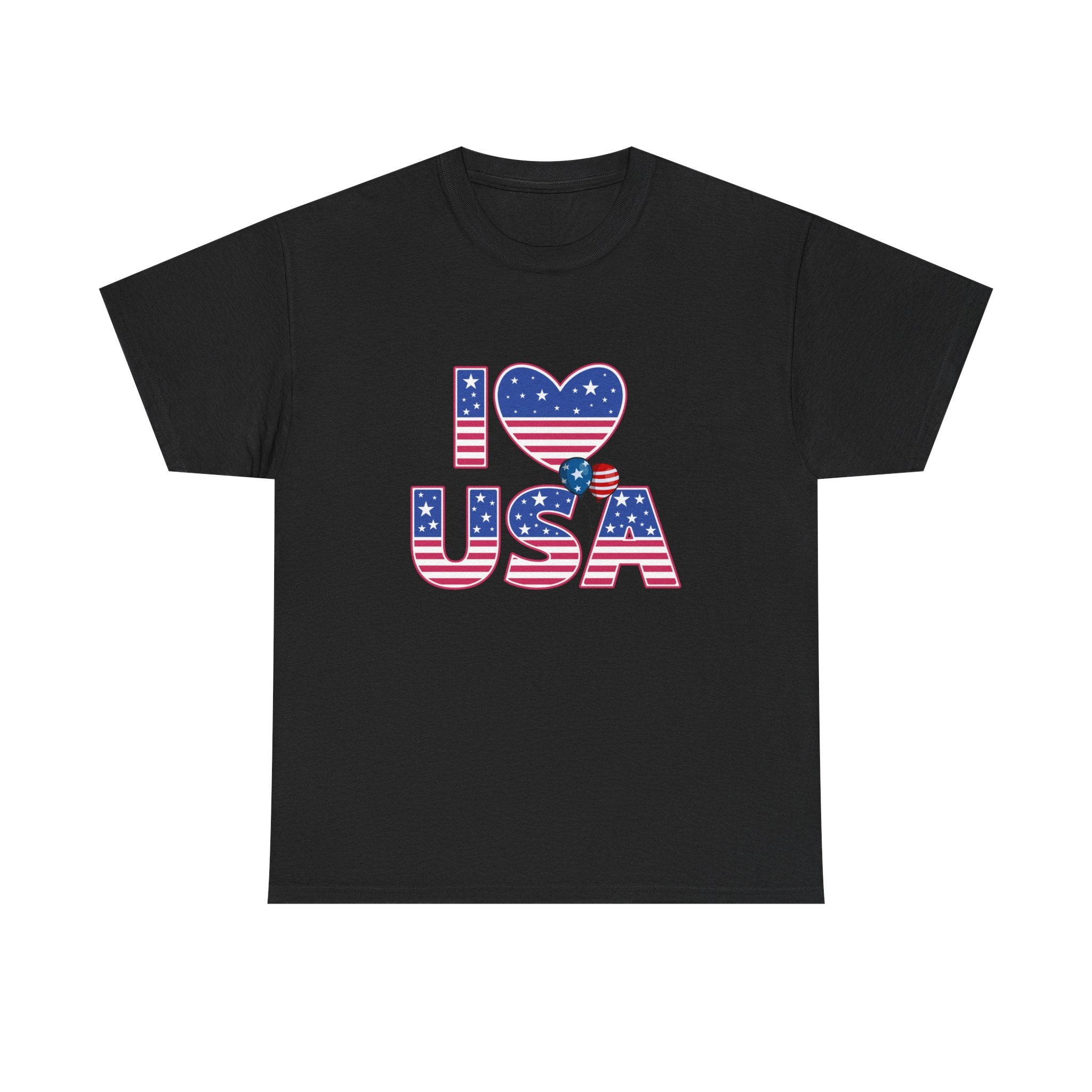 I Heart USA T-Shirt — Patriotic American Flag Tee for 4th of July