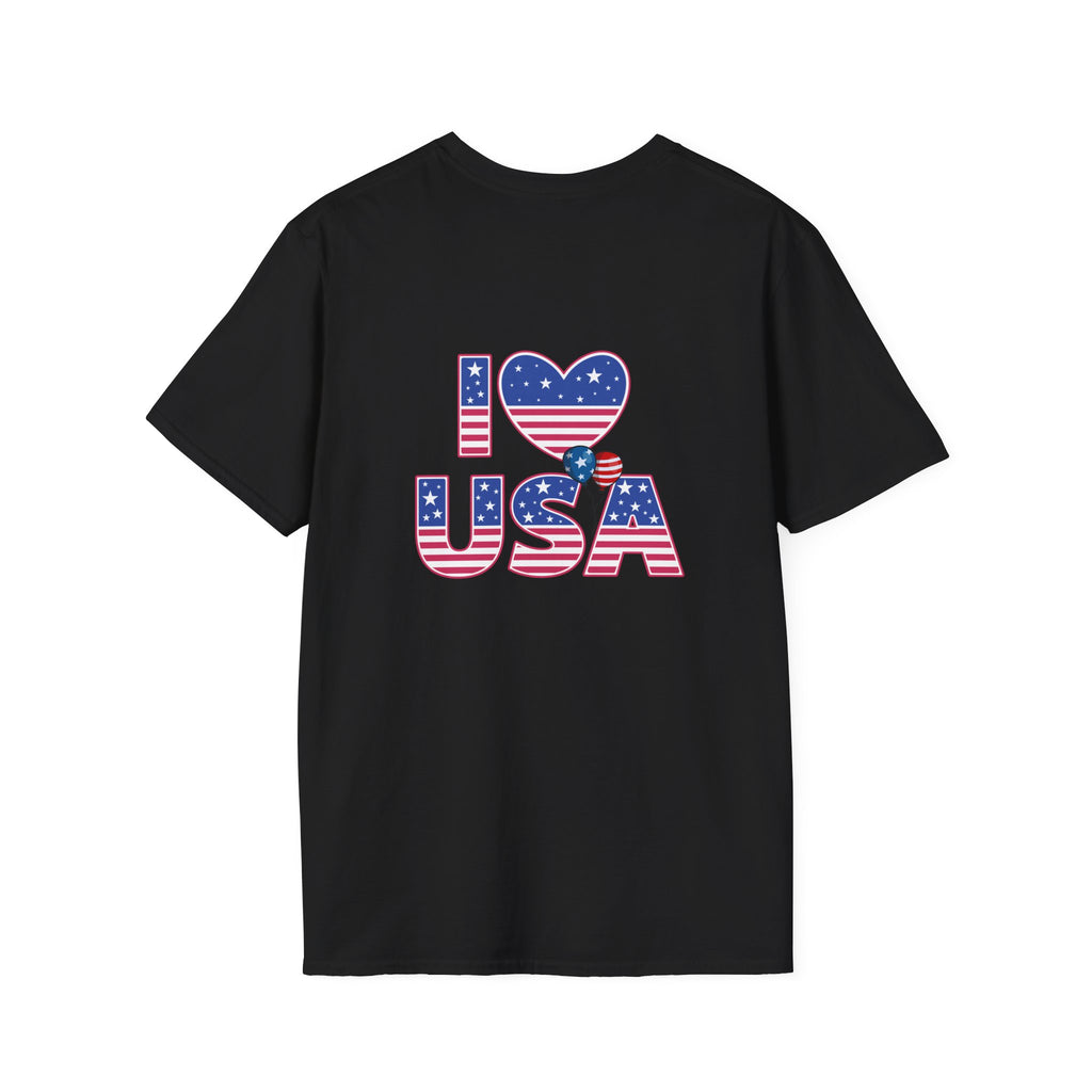 I Heart USA T-Shirt — Patriotic American Flag Tee for 4th of July