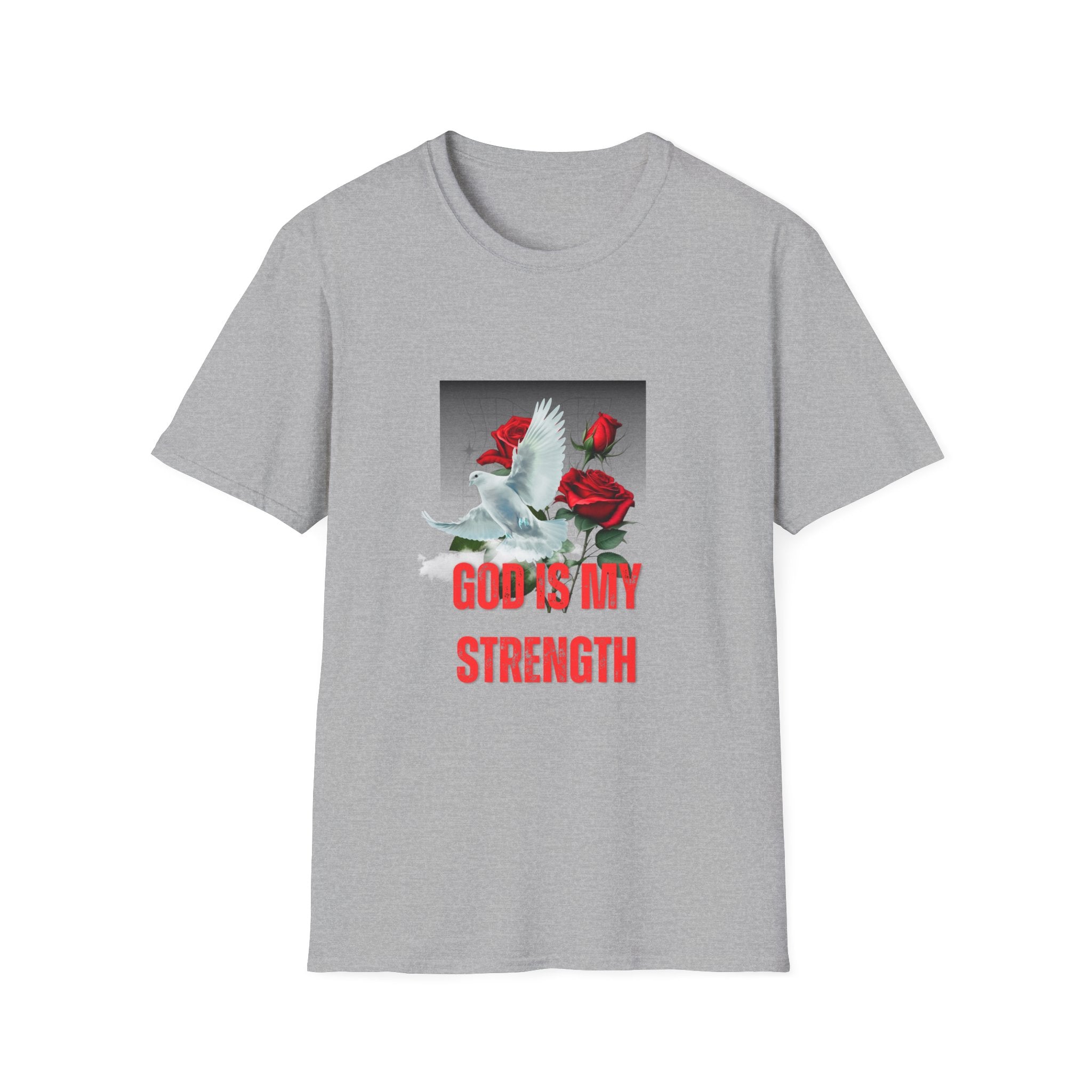 God Is My Strength T-Shirt — Floral Faith Graphic Tee