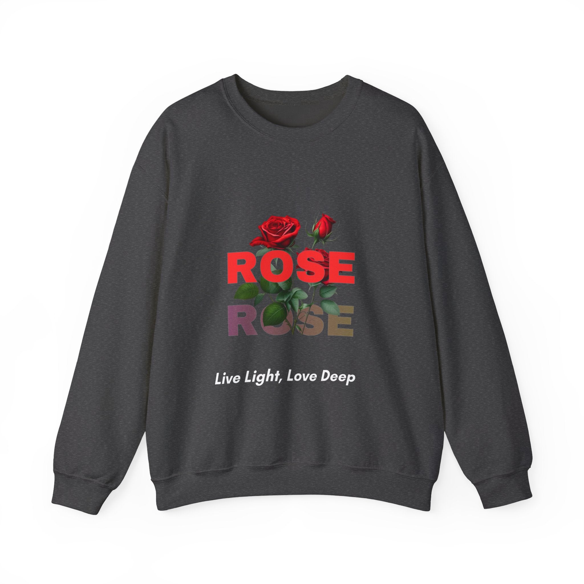 Rose Graphic Sweatshirt - Red Rose Floral Crewneck