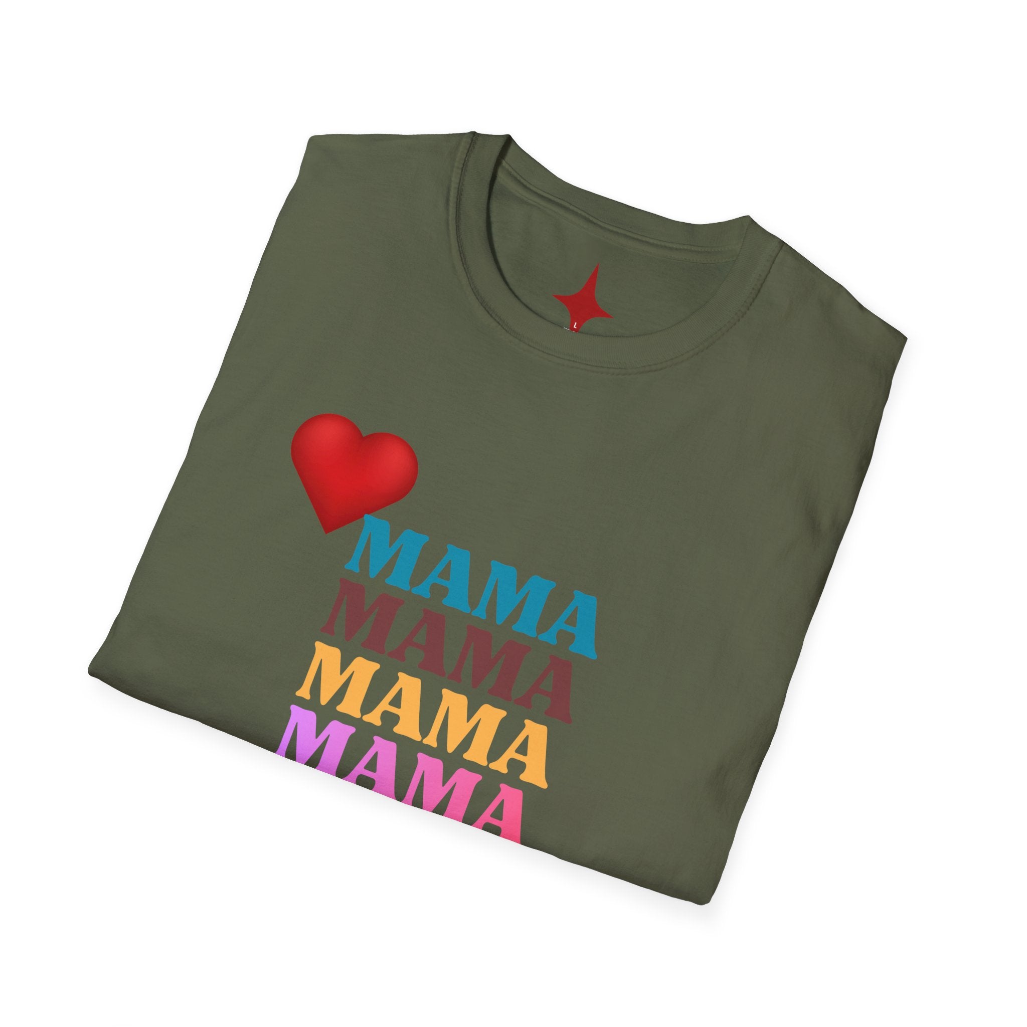 Mama Stack Heart T-Shirt — Colorful 'MAMA' Mother's Day Tee