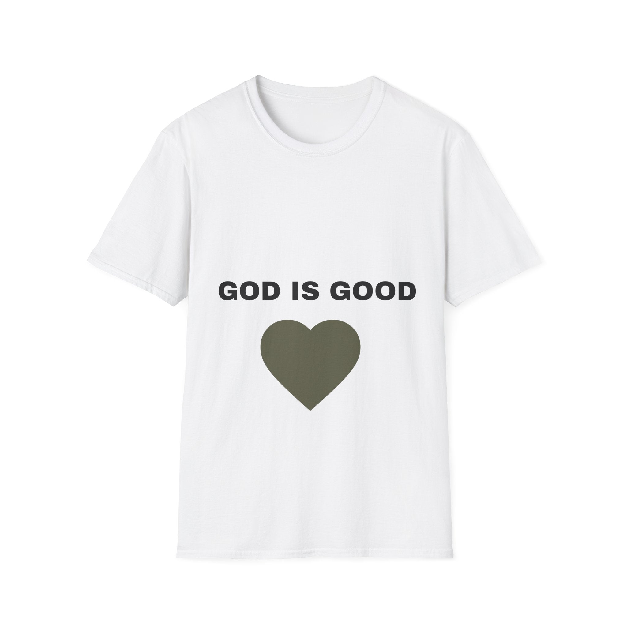 God Is Good Heart T‑Shirt – "God Answers Prayers" Christian Faith Tee