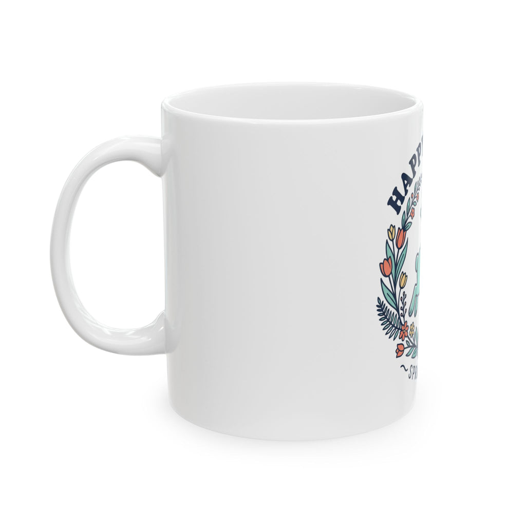 Happy Easter Ceramic Mug – Spring & Joy Bunny Easter Egg Coffee Cup (11oz/15oz)