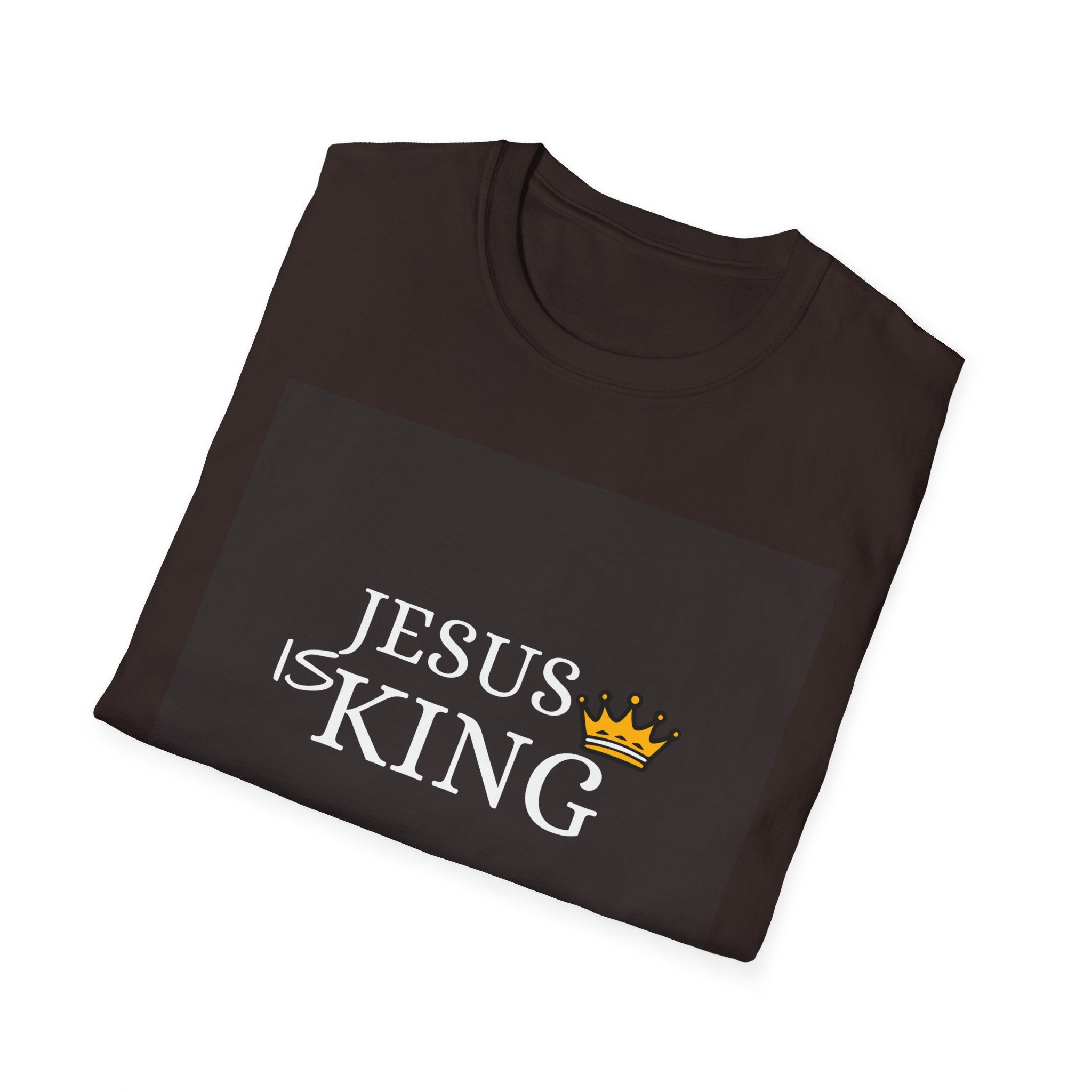 Jesus Is King T-Shirt — Christian Faith Tee with Crown Graphic