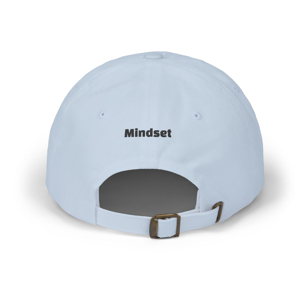 Make Money Moves Dad Cap — White Embroidered 'Make Money Moves' Front & 'Mindset' Back
