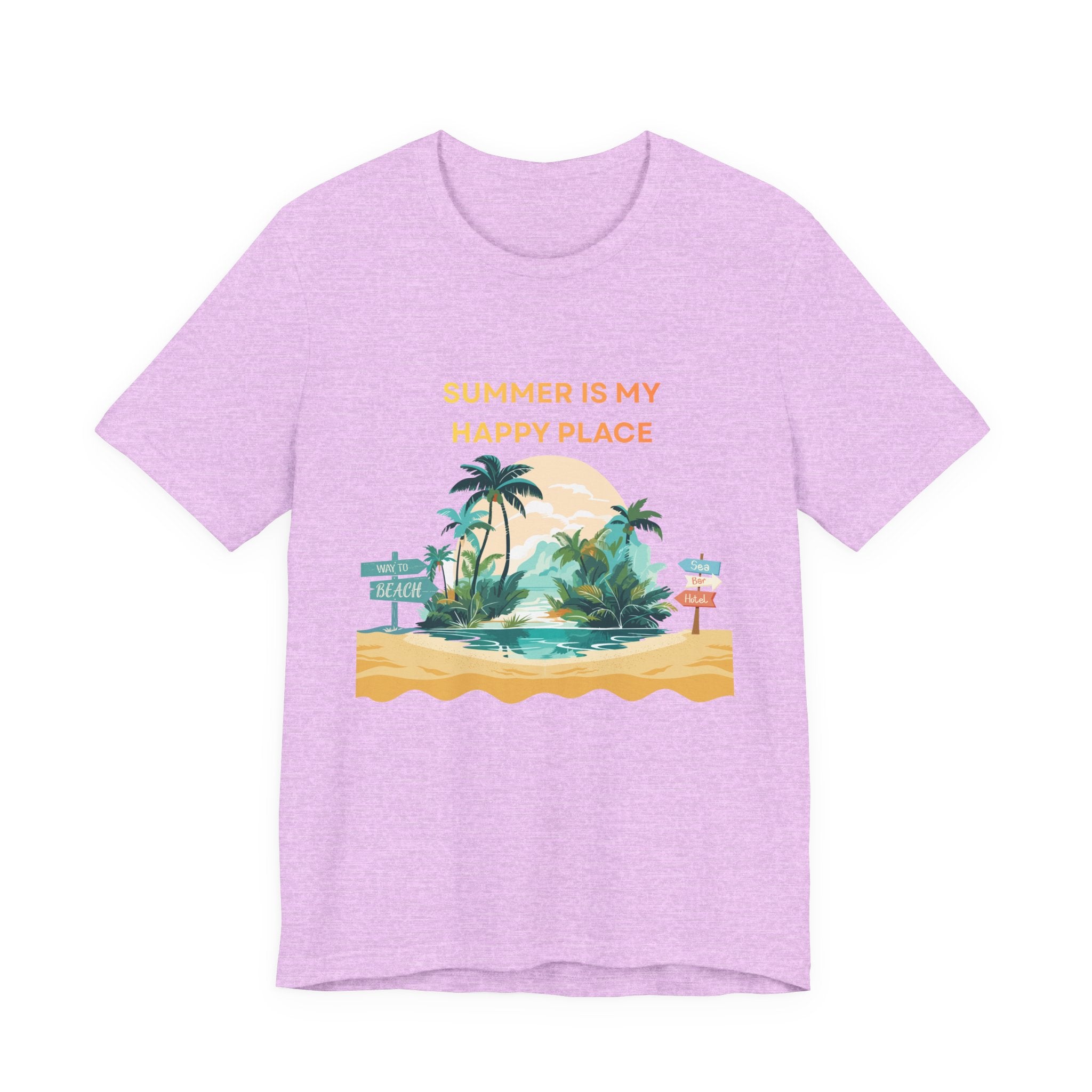 Summer Vibes Beach T-Shirt - "Summer Is My Happy Place" Graphic Tee
