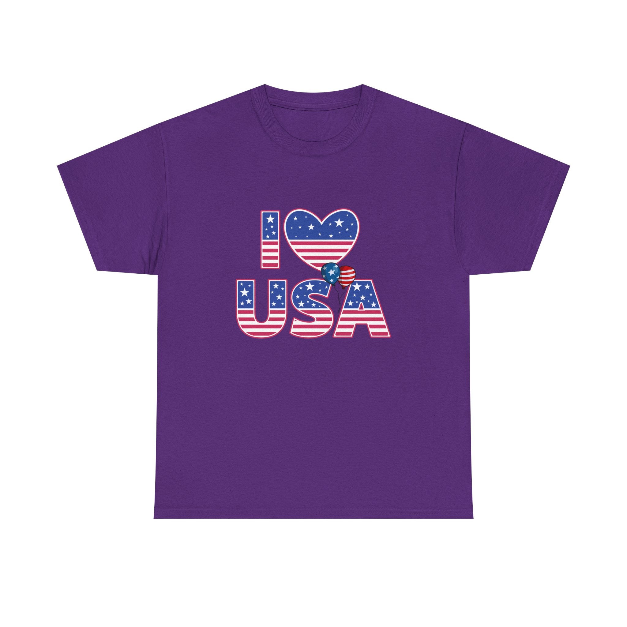 I Heart USA T-Shirt — Patriotic American Flag Tee for 4th of July