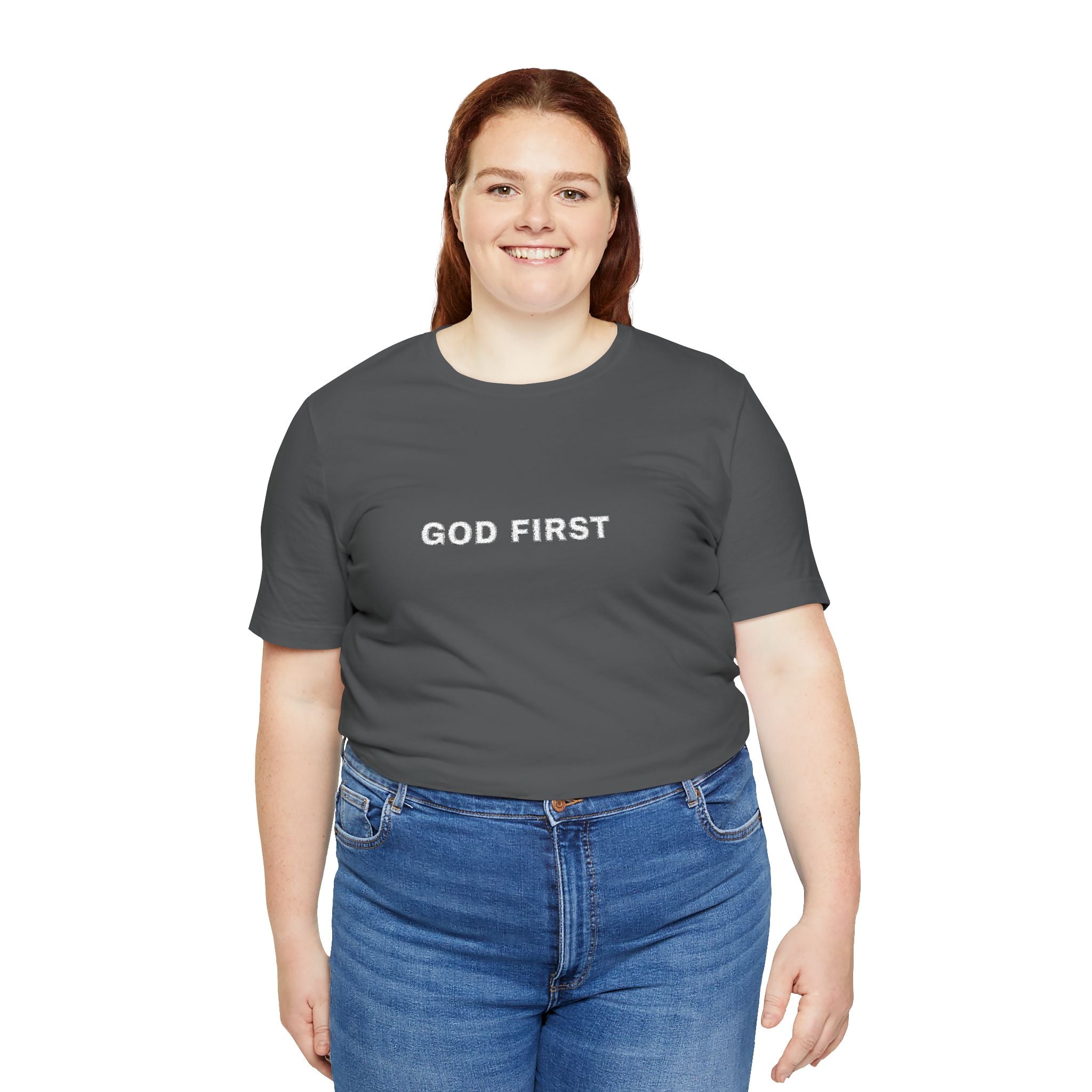 God First T-Shirt – Floral Lettering Christian Tee