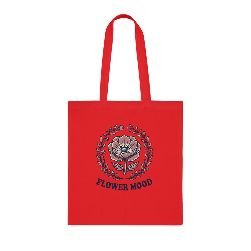 Summer Mood Floral Tote Bag – Retro Rose Cotton Tote