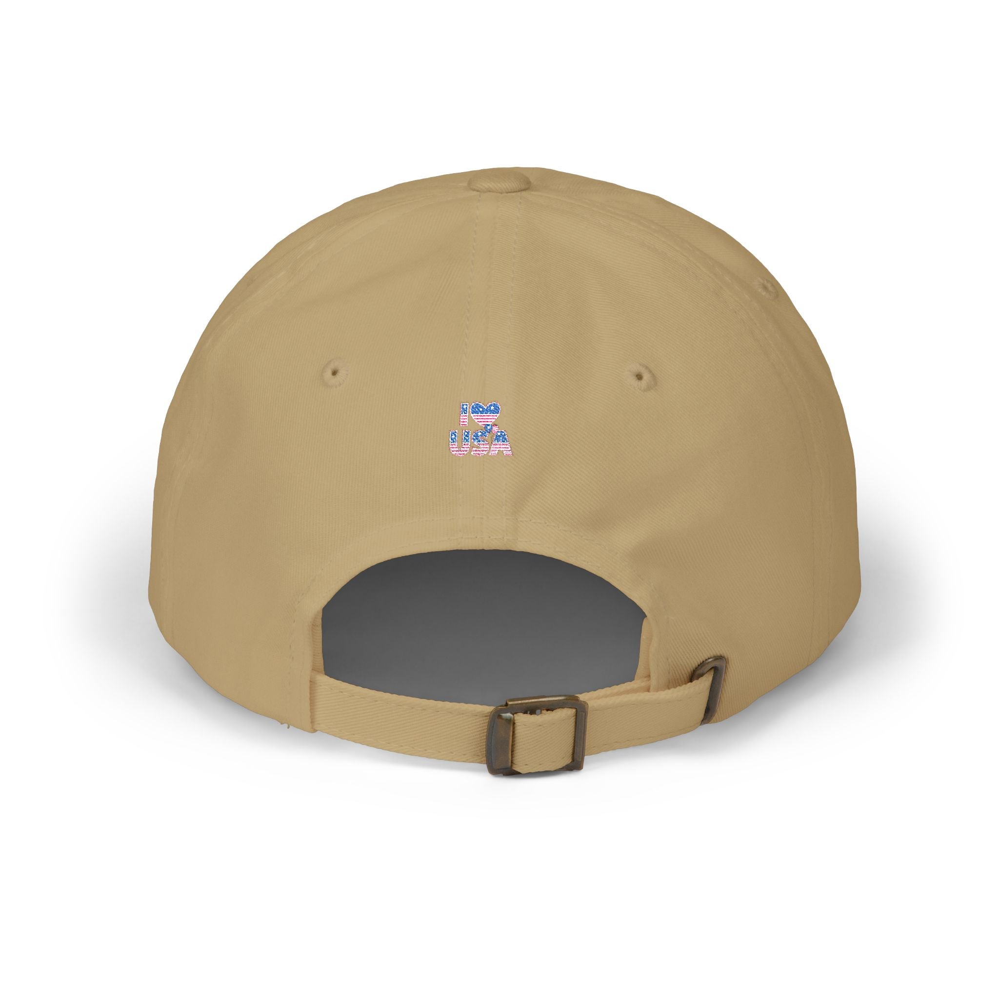 Patriotic USA Dad Cap — Small American Flag Embroidered Baseball Hat