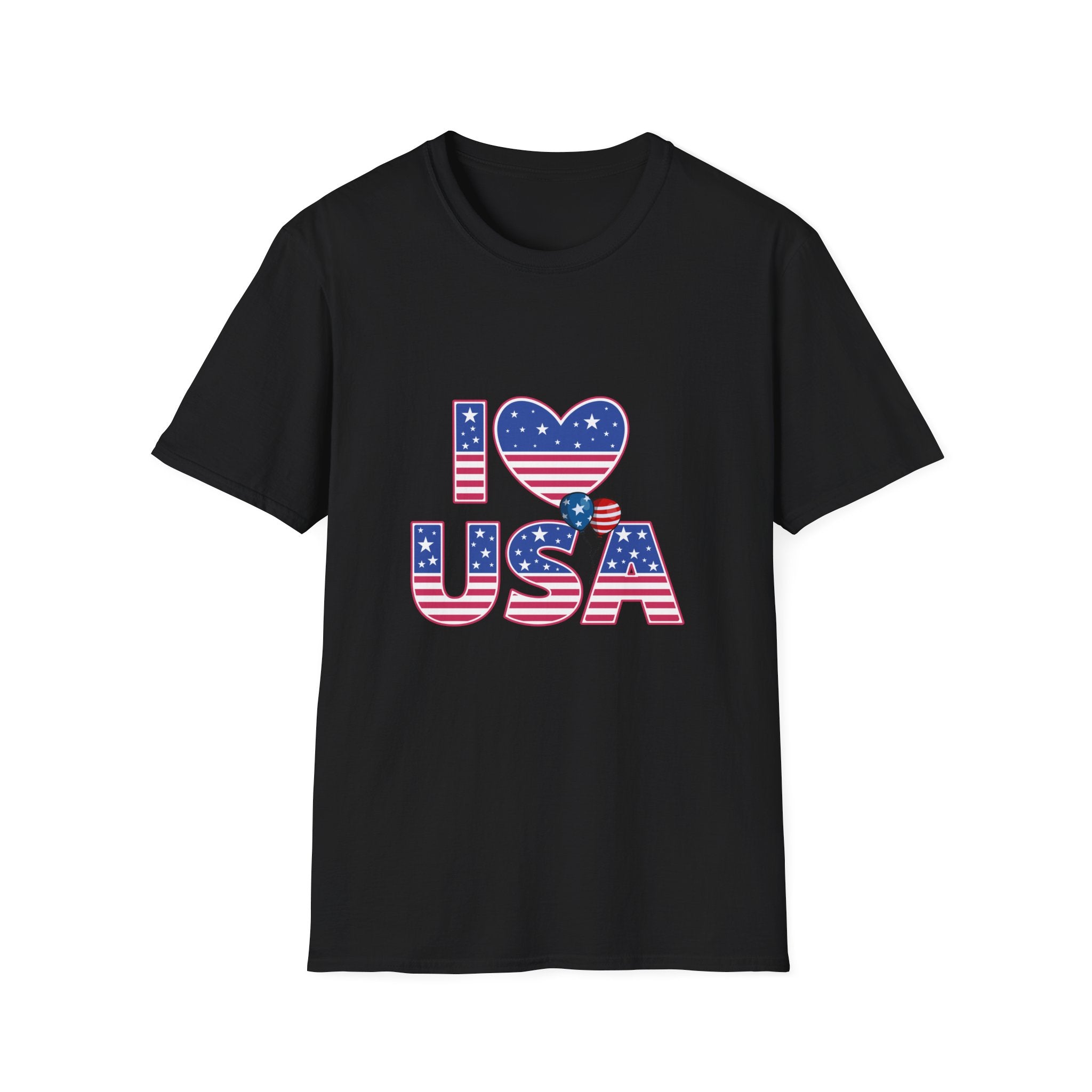 I Heart USA T-Shirt — Patriotic American Flag Tee for 4th of July