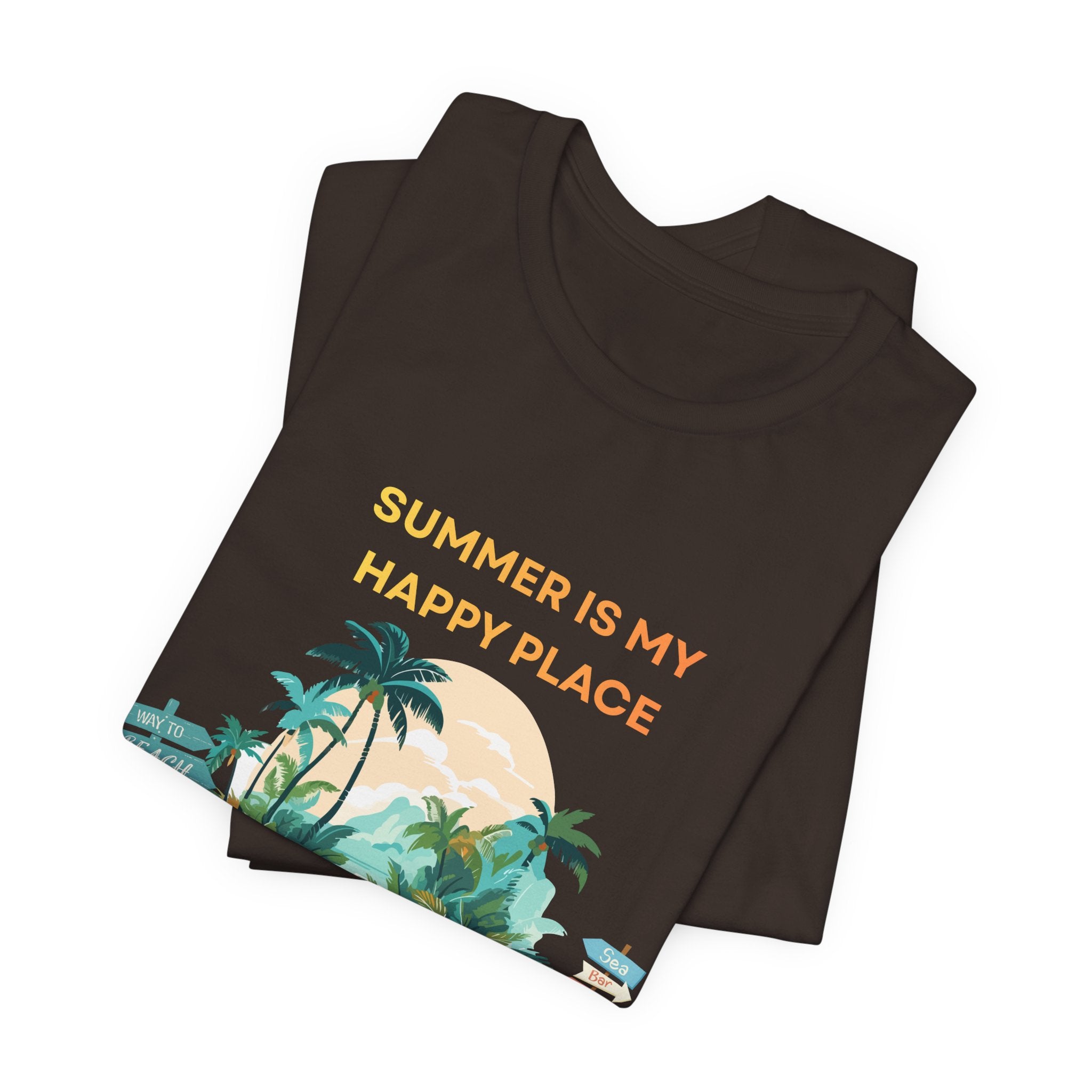 Summer Vibes Beach T-Shirt - "Summer Is My Happy Place" Graphic Tee