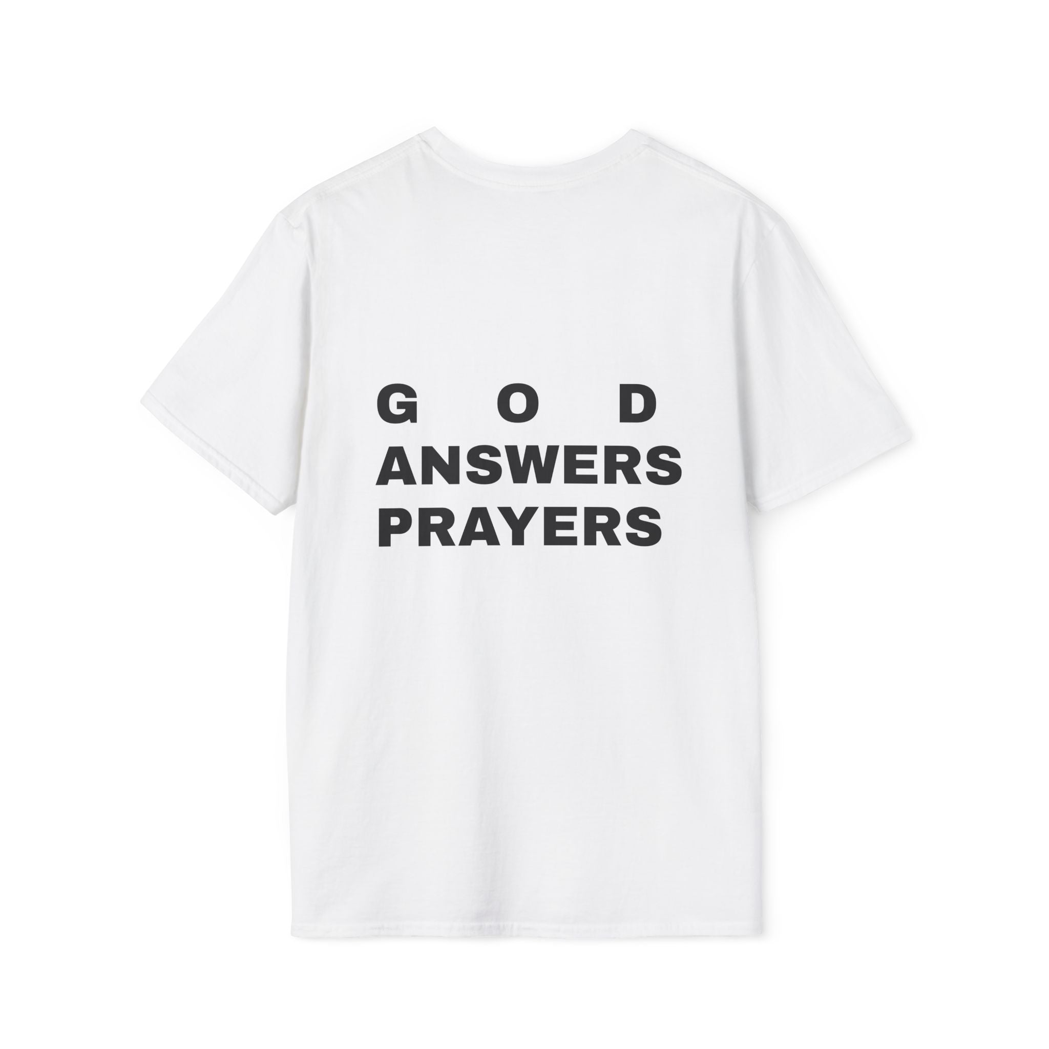 God Is Good Heart T‑Shirt – "God Answers Prayers" Christian Faith Tee