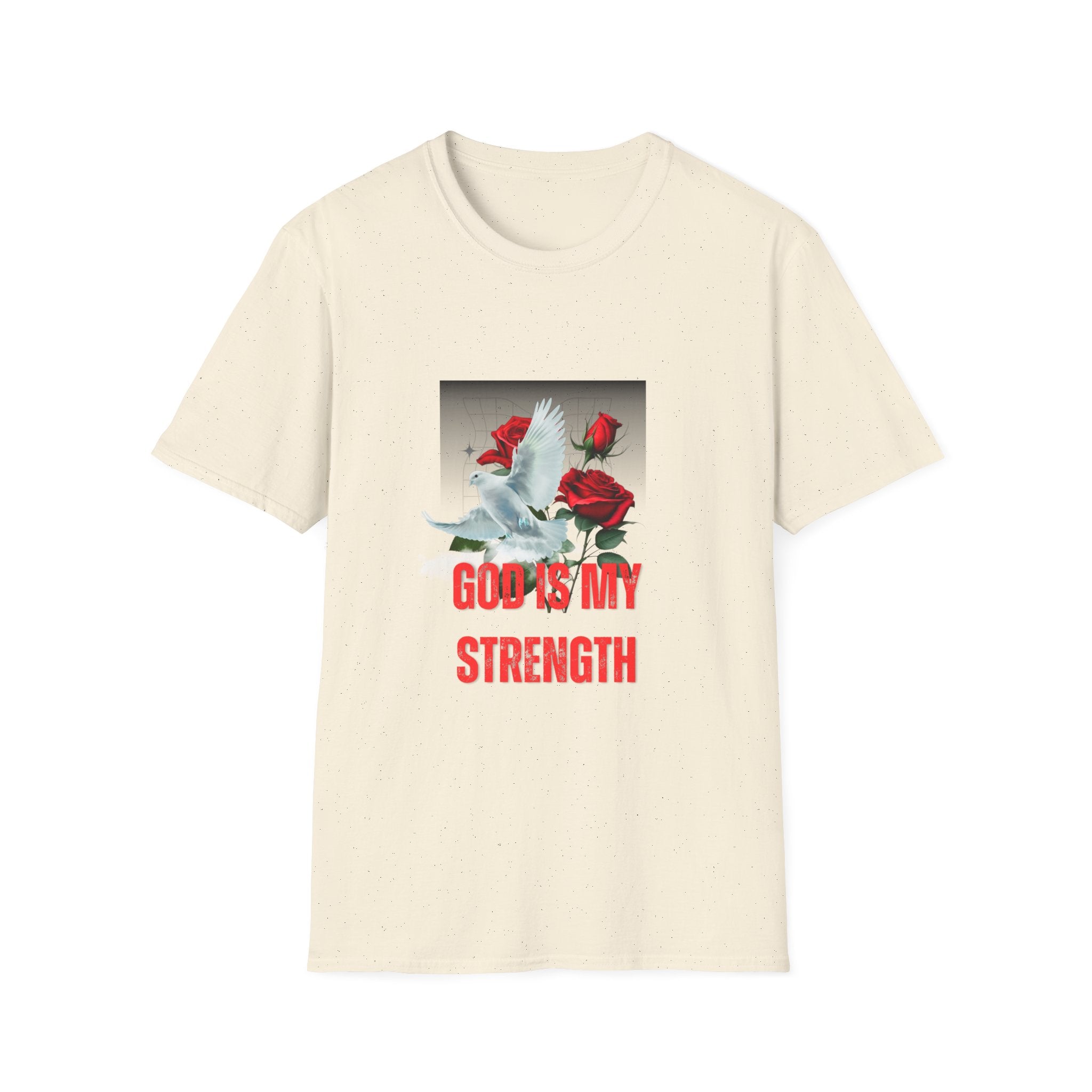 God Is My Strength T-Shirt — Floral Faith Graphic Tee
